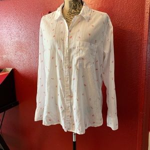 L.O.G.G. H&M Watermelon Button Up Top